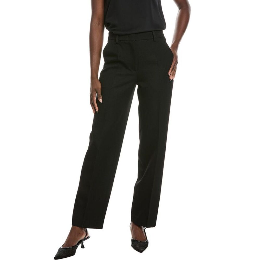 Co Womens Tailored Wool Straight Pant, Black